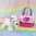 Handtasche mit Plüschtier 26x26 cm Regenbogen-Wendepailletten