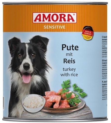 Amora Hund Dose Sensitive Pute mit Reis