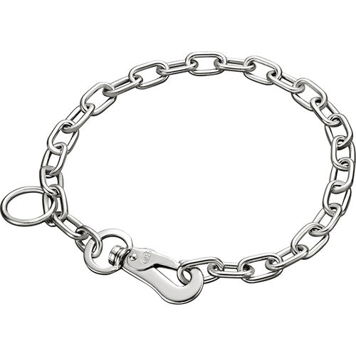 Halskette Edelstahl 3 mm mit Ring und Haken Länge 55 cm