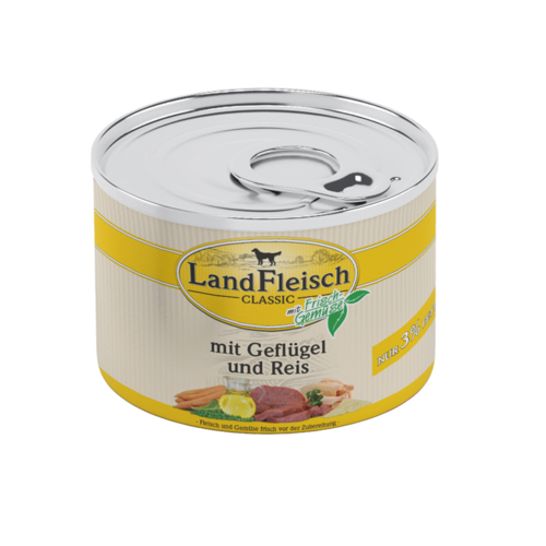 LandFleisch Dog Classic Geflügel, Reis mager u.Frischgemüse