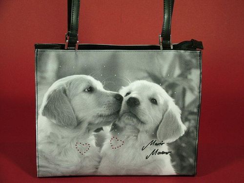 Hunde Handtasche groß Labradors-Love, Mario Moreno Retroline, 31x12x26cm
