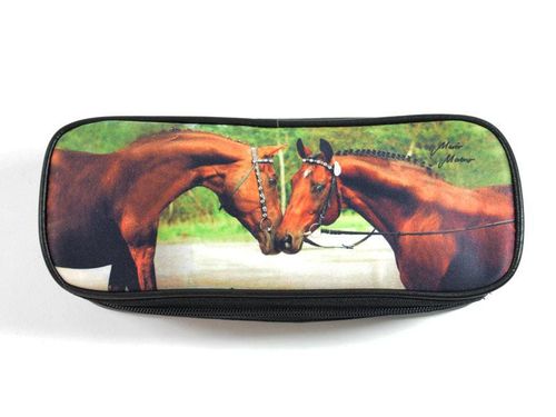 Mario Moreno, Federmäppchen, küssende Pferde, 23x5,5x8,5cm