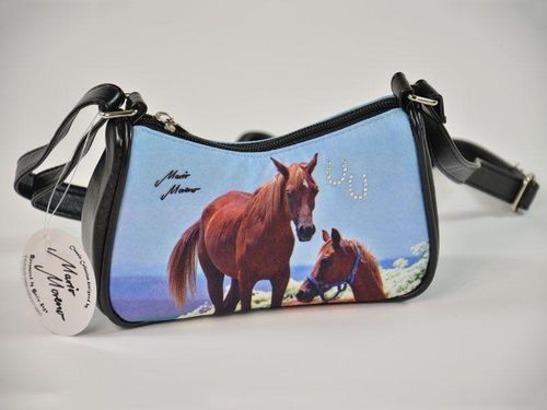 Minihandtasche Pferde auf Berg, Mario Moreno, color, 16,5x10x6cm