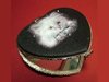 Taschenspiegel Katzenkopf (weiß) Retro 7x7cm