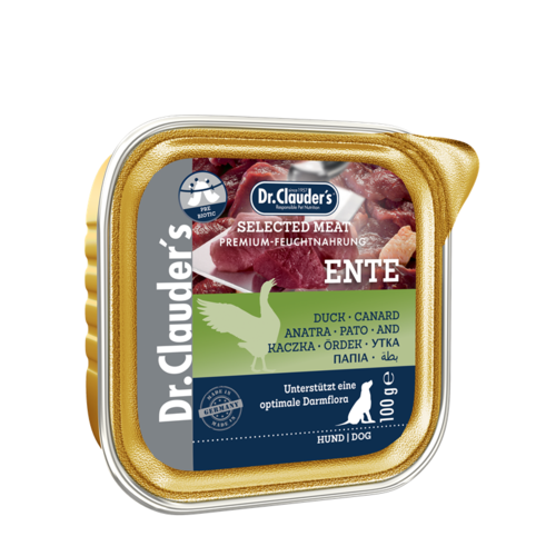 Dr. Clauders Selected Meat Schälchen Ente Hund 100g