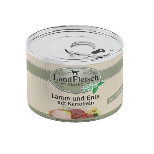 LandFleisch Dog Classic Lamm + Ente + Kartoffeln